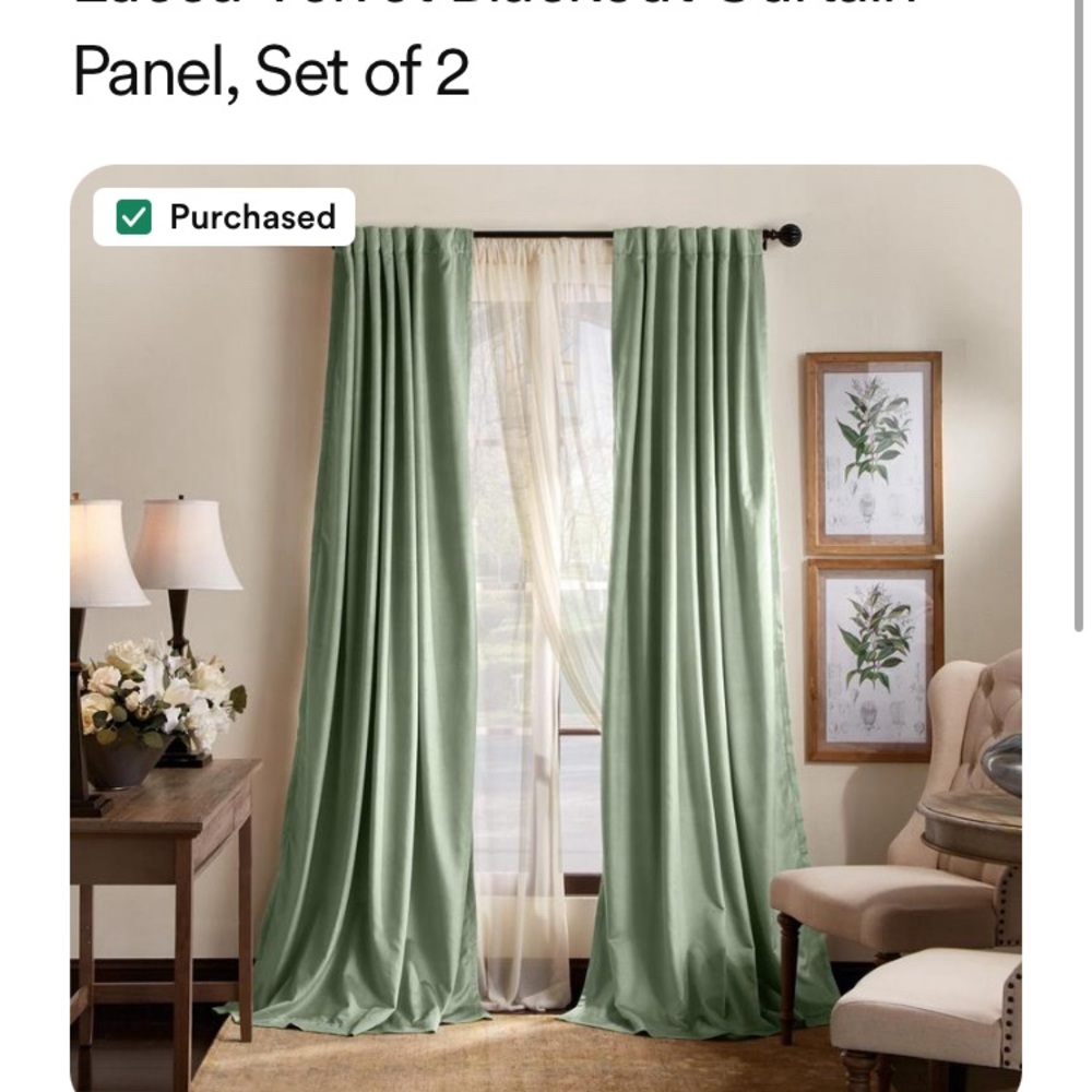 Martha Stewart Sage Curtain Panel Set of 2